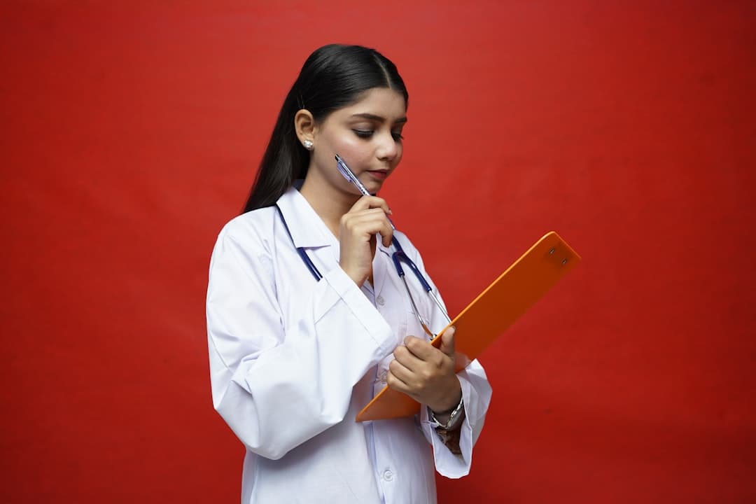 Healthcare professional using AI-powered voice documentation system with natural language processing interface