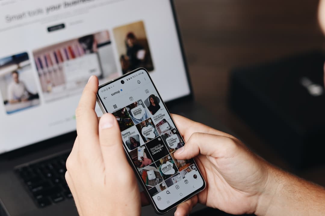 Instagram business profile setup on mobile device